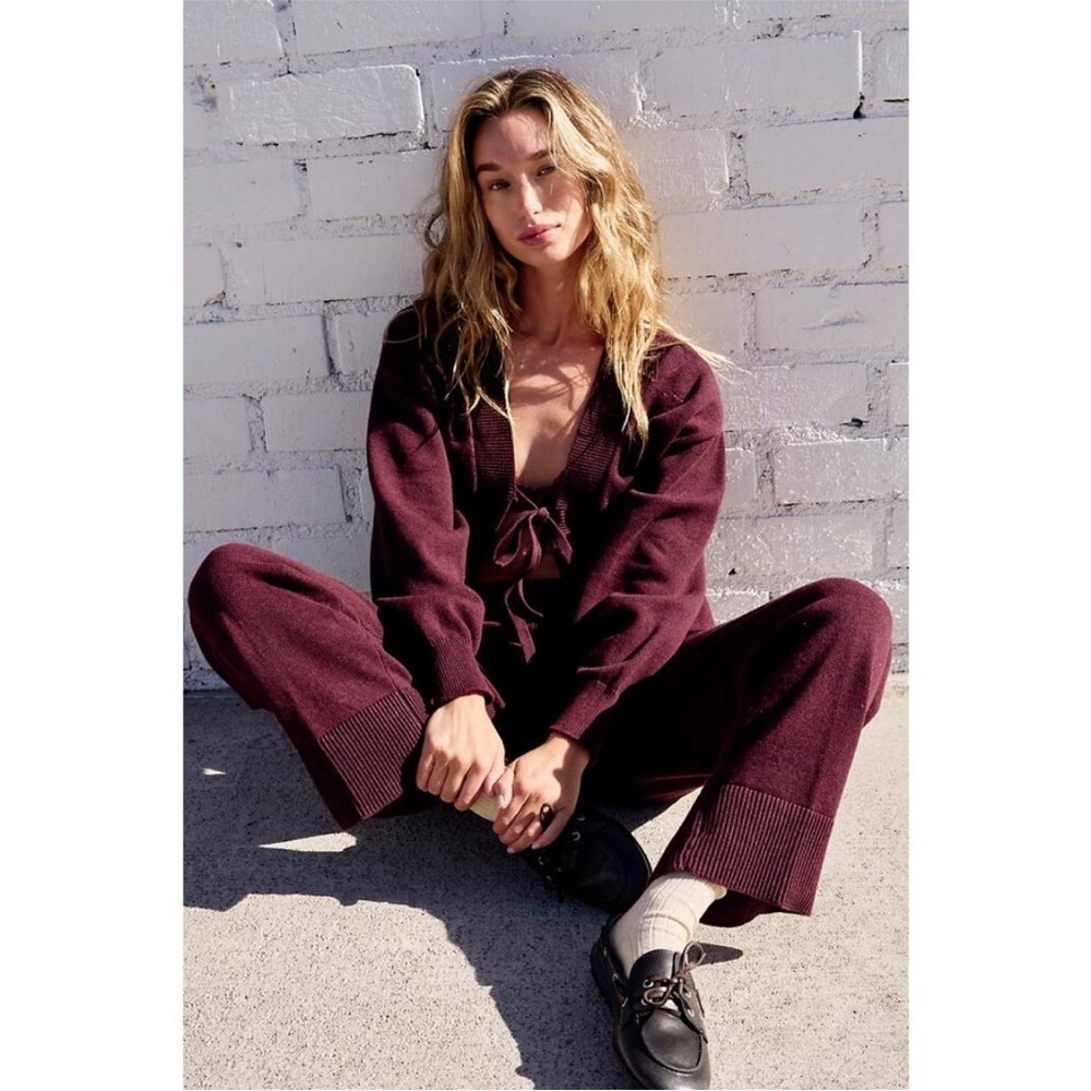 Free People Solar Set in Deep Mulberry Size Small NEW